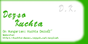 dezso kuchta business card